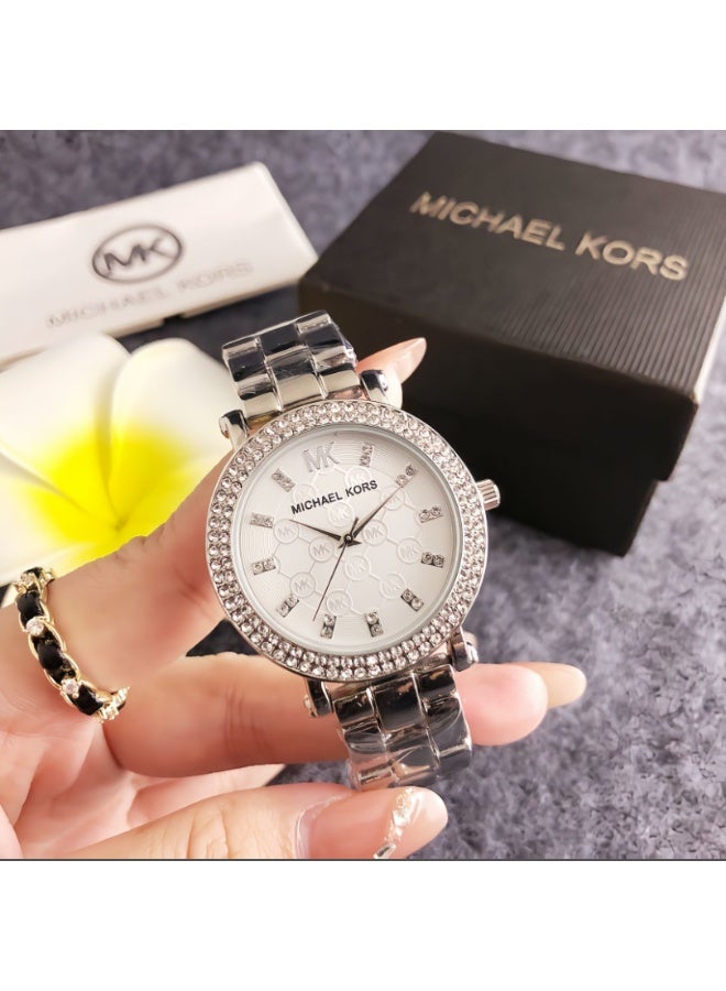 طقم هدايا ساعة نسائية من إم كيه